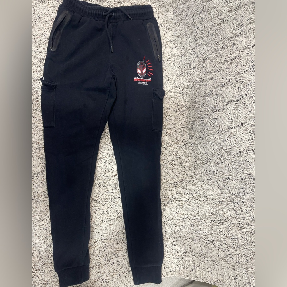 Primark Black Kids Sweatpants with Red Detail